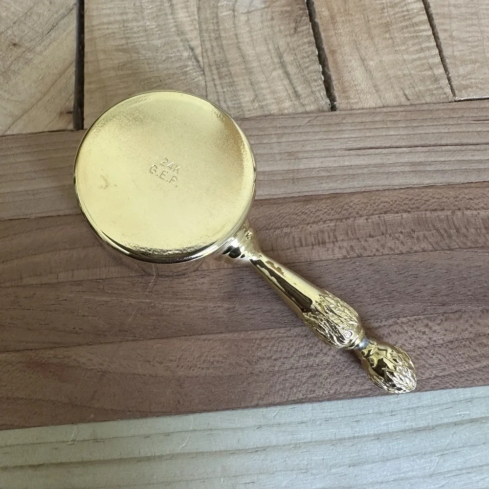 Vintage Zeon Coffee Measure Cup 3.3 Inch 24K GEP Crown Emblem Ornate Handle